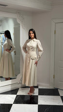 Elara Belted Dress - Maxi - Multicolor