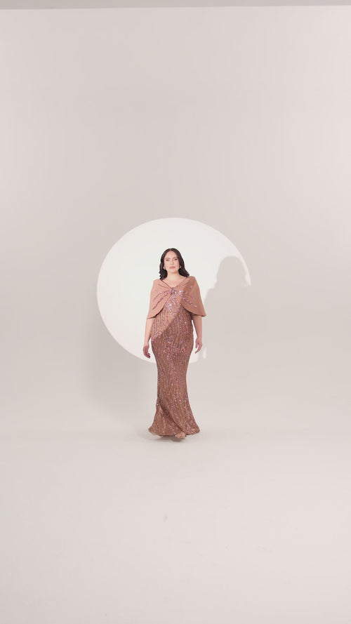 Plus Size - Veloura Cape Dress - Maxi