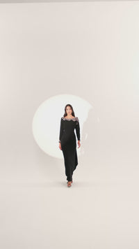 Noir Diadem Dress - Maxi - Black