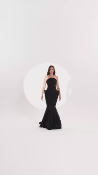 Midnight Wave Dress - Maxi - Black