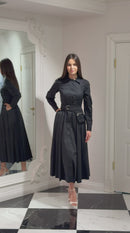 Elara Belted Dress - Maxi - Multicolor