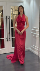 Valencia Satin Dress - Maxi - Multicolor