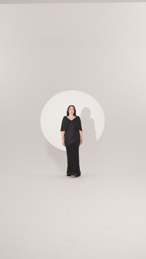 Plus Size - Veloura Cape Dress - Maxi