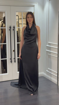 Valencia Satin Dress - Maxi - Multicolor