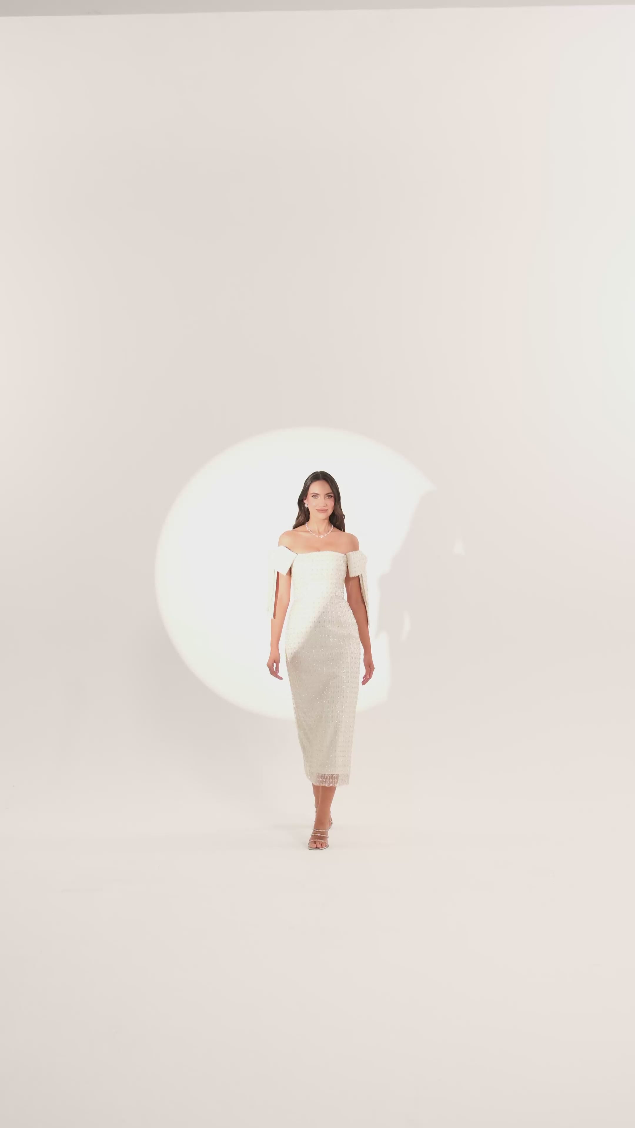 Asteria Bow -  Midi - Offwhite