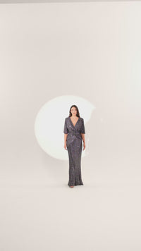 Plus Size - Aurelia Gleam Dress - Maxi - Multicolor