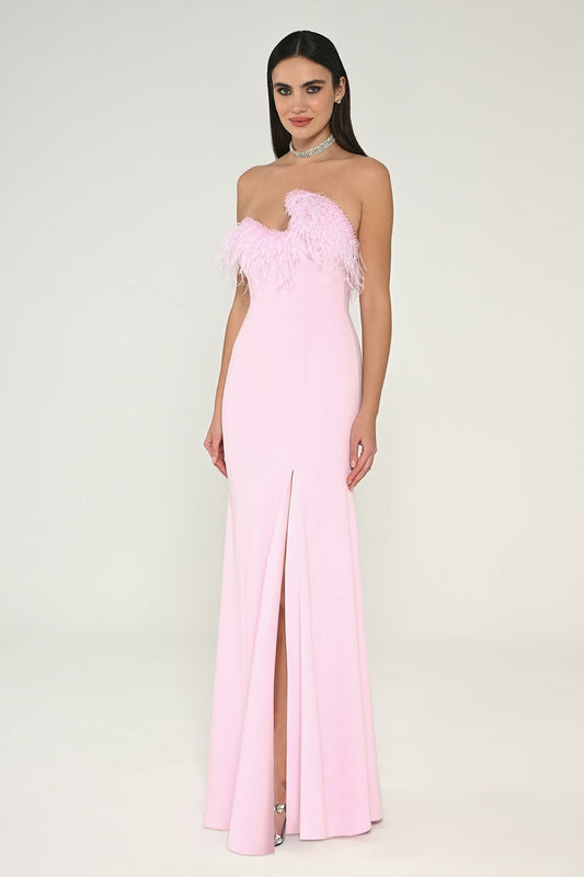 Dress - Taffeta Fur - Maxi - Multicolor