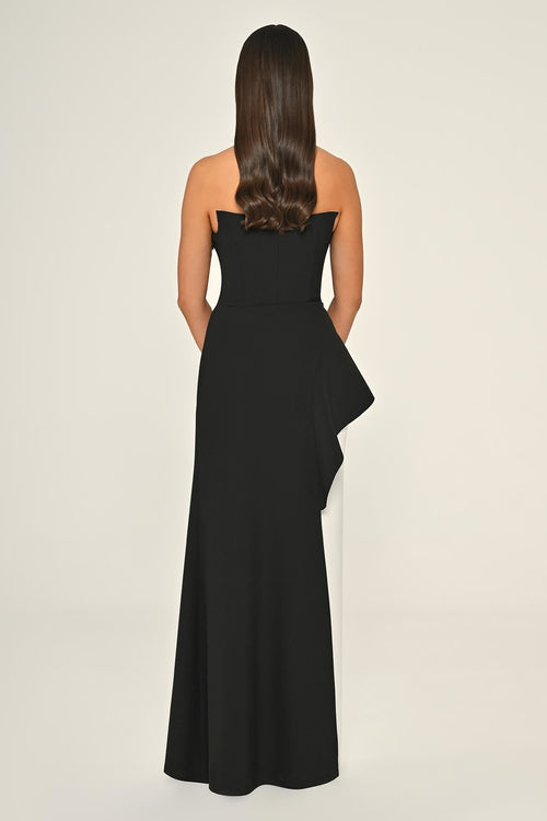 Lady Di  Dress - Maxi - Black & White