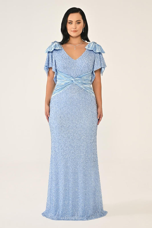 Plus Size - Beaded Dress - Maxi - Multicolor